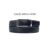Ceinture automatique boucle crémaillère sans trous en croute de cuir de vachette 3.5 cm - 4