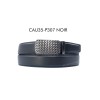 Ceinture automatique boucle crémaillère sans trous en croute de cuir de vachette 3.5 cm - 4