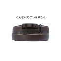 Ceinture automatique boucle crémaillère sans trous en croute de cuir de vachette 3.5 cm