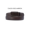 Ceinture automatique boucle crémaillère sans trous en croute de cuir de vachette 3.5 cm - 3
