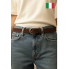 Ceinture femme en cuir de daim 2,5 cm de large Fabriqué en Italie - 2