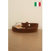 Ceinture femme en cuir de daim 2,5 cm de large Fabriqué en Italie - 3
