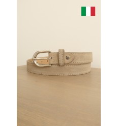 Ceinture femme en cuir de daim 2,5 cm de large Fabriqué en Italie - 2