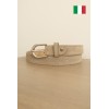 Ceinture femme en cuir de daim 2,5 cm de large Fabriqué en Italie - 2