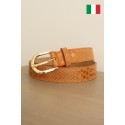 Ceinture femme en cuir impression lézard Fabriqué en Italie