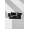 Ceinture automatique boucle crémaillère sans trous en croute de cuir de vachette 3.5 cm - 5