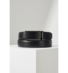 Ceinture automatique boucle crémaillère sans trous en croute de cuir de vachette 3.5 cm - 4