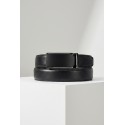 Ceinture automatique boucle crémaillère sans trous en croute de cuir de vachette 3.5 cm