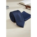 Cravate en polyester motif avec mouchoir