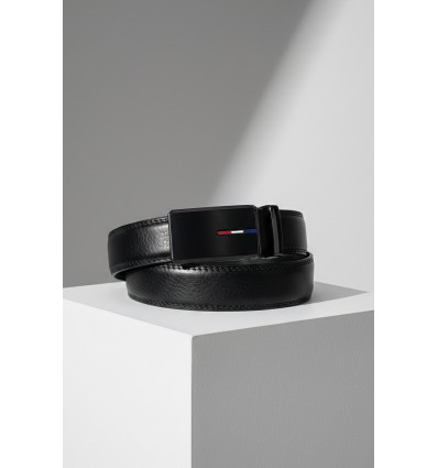 Ceinture automatique boucle crémaillère sans trous en croute de cuir de vachette 3 cm - 4