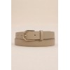 Ceinture femme bouclé dorée en cuir grainé 3 cm de large - 1