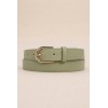 Ceinture femme bouclé dorée en cuir grainé 3 cm de large - 1